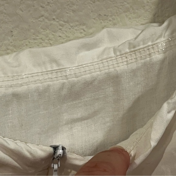 Mango Puff Sleeve Cotton Poplin midi Dress white size 8/large cottage core - Picture 12 of 12